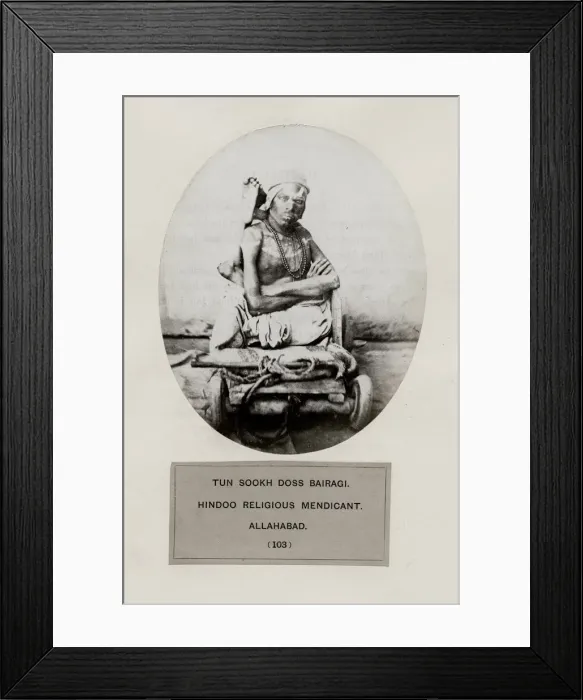 Framed Print : Tun Sookh Doss Bairagi, Hindoo Religious mendicant Framed Print : Tun Sookh Doss Bairagi, Hindoo Religious mendicant