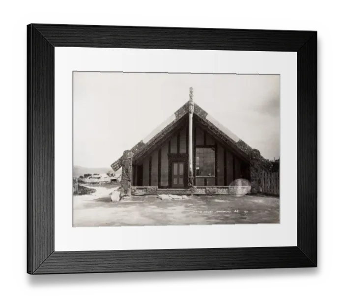 Framed Print : Carved Maori house Ohinemutu, New Zealand Framed Print : Carved Maori house Ohinemutu, New Zealand