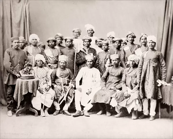 India - a maharaja and his officials