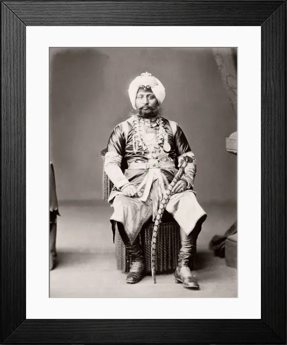 Framed Print : India - the Raja of Farikdot 1860s Framed Print : India - the Raja of Farikdot 1860s