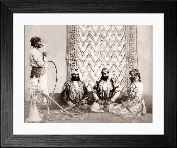 Framed Print : India - Jat Sirdars, Shepherd and Robertson, 1860s Framed Print : India - Jat Sirdars, Shepherd and Robertson, 1860s