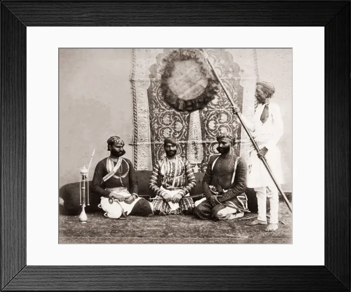 Framed Print : India - Gujur Sirdars, Shepherd and Robertson, 1860s Framed Print : India - Gujur Sirdars, Shepherd and Robertson, 1860s
