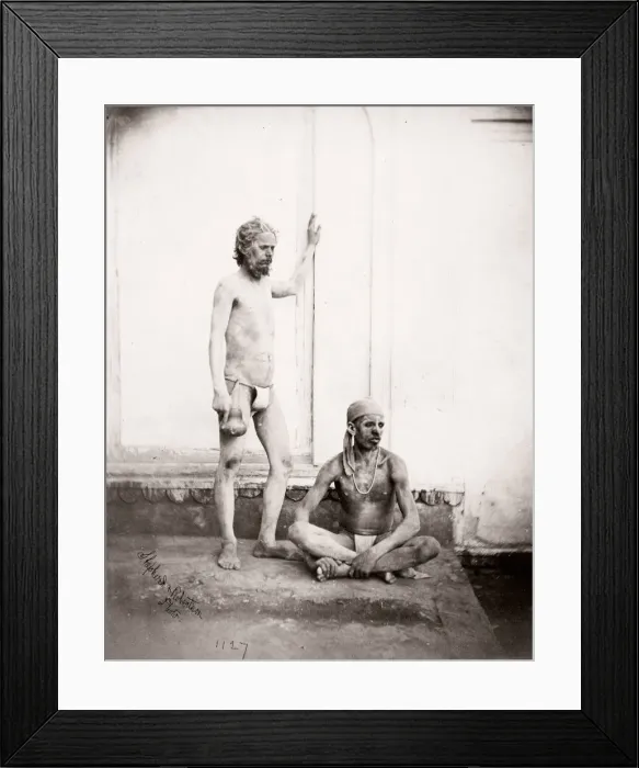 Framed Print : India - fakirs, holy men, Shepherd and Robertson, 1860 s Framed Print : India - fakirs, holy men, Shepherd and Robertson, 1860 s