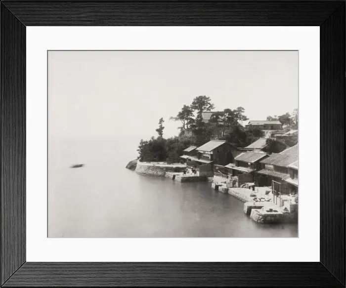 Framed Print : omo of Bingo, promontory, harbour, wharf, Japan Framed Print : omo of Bingo, promontory, harbour, wharf, Japan