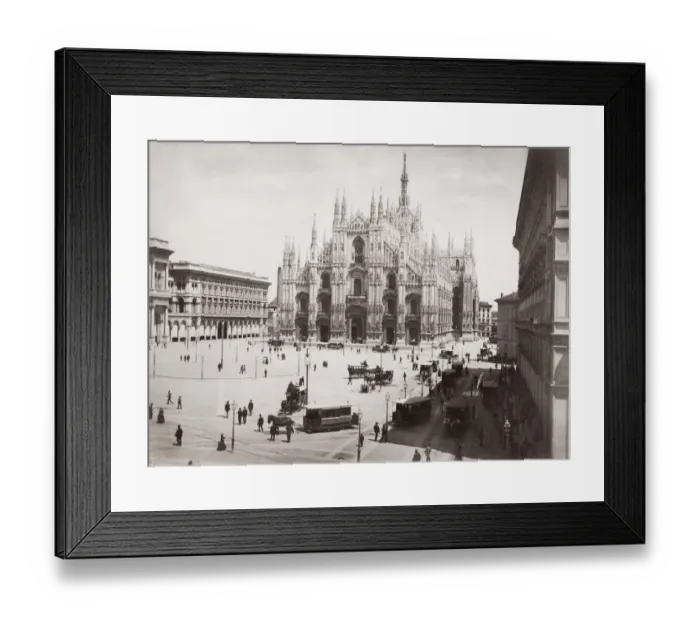 Framed Print : Duomo, Cathedral, Milan, horse drawn rams Framed Print : Duomo, Cathedral, Milan, horse drawn rams