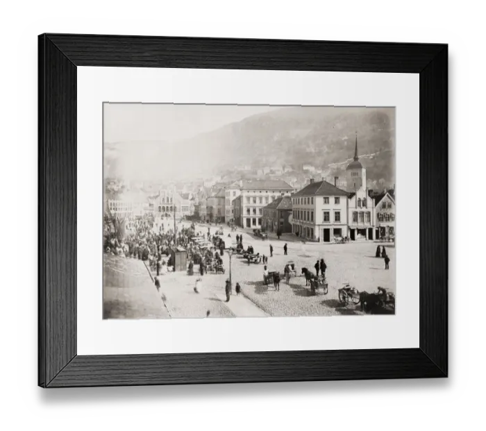 Framed Print : Street market in Bergen, Norway Framed Print : Street market in Bergen, Norway