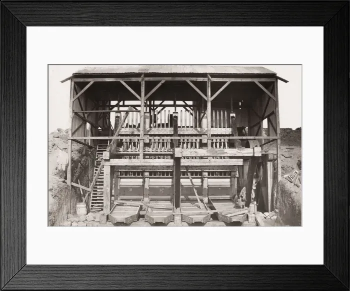Framed Print : Republic Gold Mining Companys battery, South Africa Framed Print : Republic Gold Mining Companys battery, South Africa