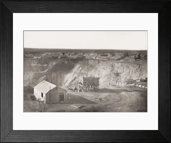 Framed Print : Kimberley Diamond mine and town, South Africa Framed Print : Kimberley Diamond mine and town, South Africa