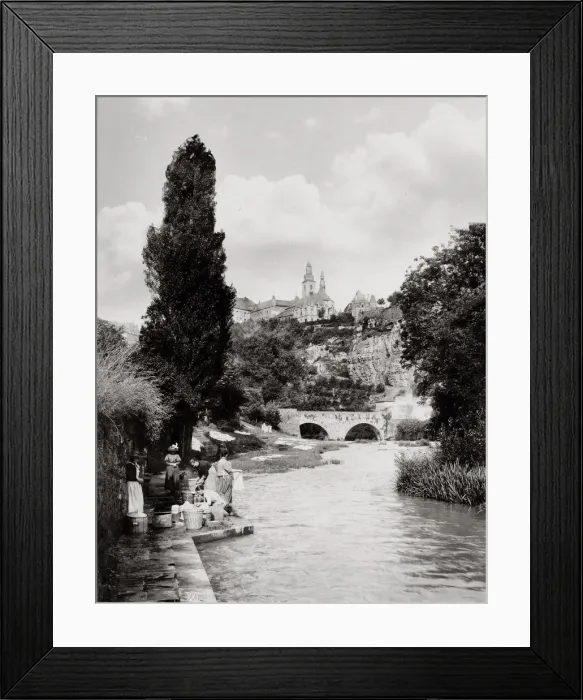 Framed Print : River and city view Luxembourg Framed Print : River and city view Luxembourg