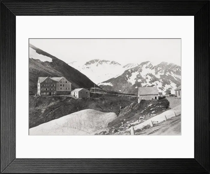 Framed Print : Furka Hotel and the Matterhorn, Switzerland Framed Print : Furka Hotel and the Matterhorn, Switzerland