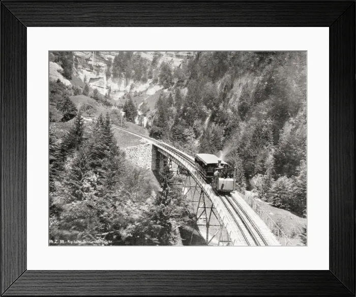 Framed Print : Rigi funicular railway, Switzerland Framed Print : Rigi funicular railway, Switzerland