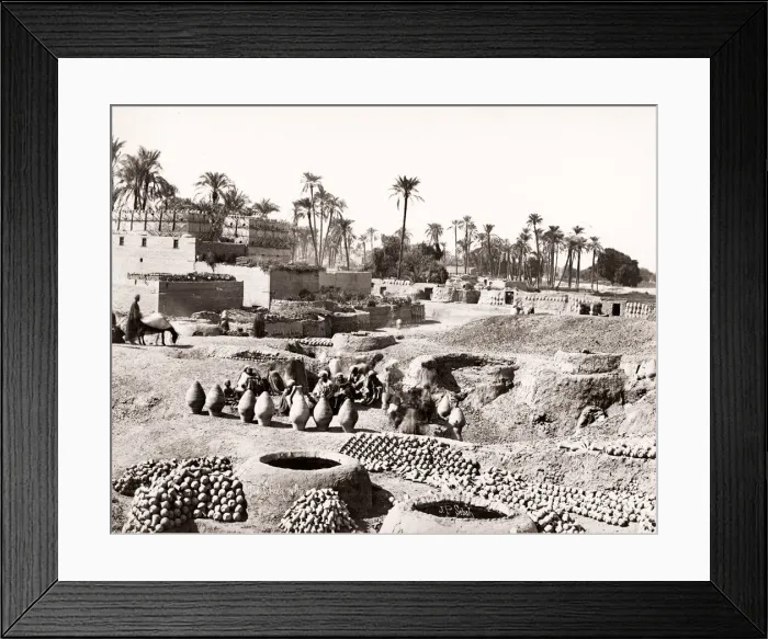 Framed Print : Pottery works, manufacturing industry, Egypt, c. 1890 s Framed Print : Pottery works, manufacturing industry, Egypt, c. 1890 s
