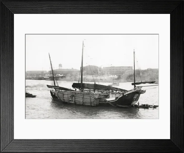 Framed Print : Timber junk, sailing boat, Shanghai, China Framed Print : Timber junk, sailing boat, Shanghai, China