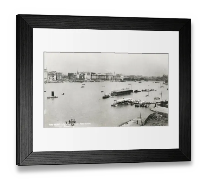 Framed Print : Along the Bund across the Whangpu River, Shanghai, China