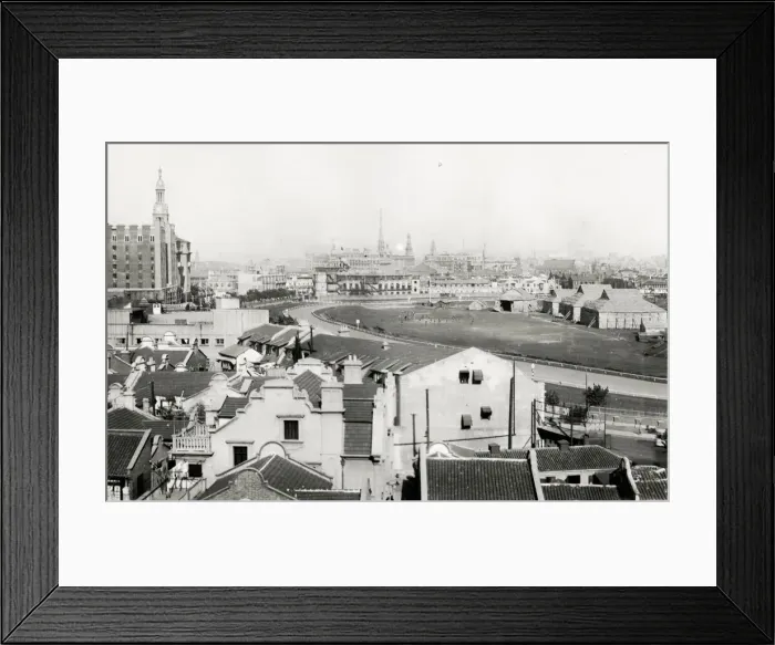 Framed Print : Horse racing, Shanghai racecourse. China Framed Print : Horse racing, Shanghai racecourse. China