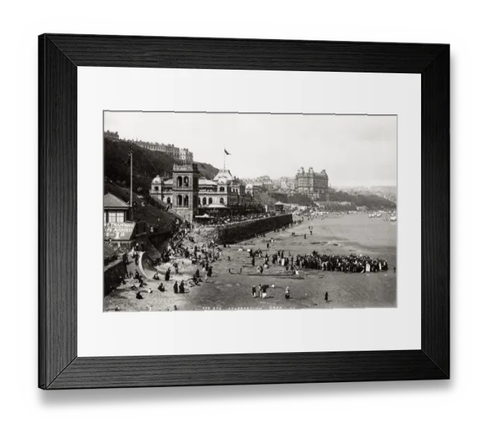 Framed Print : Spa and seafront, beach, Scarborough, Yorkshire Framed Print : Spa and seafront, beach, Scarborough, Yorkshire