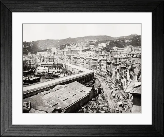 Framed Print : Harbour with ships, Genova, Genoa, Italy Framed Print : Harbour with ships, Genova, Genoa, Italy