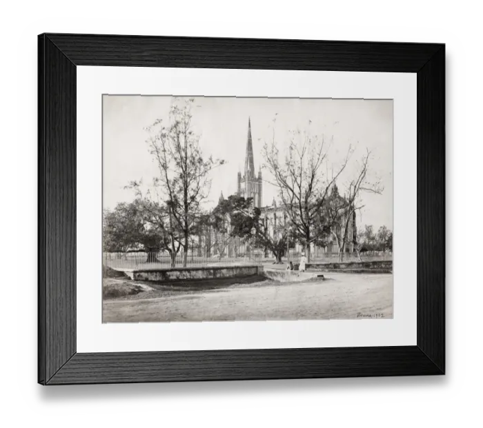 Framed Print : Cathedral church Calcutta, Kolkata, India, Samuel Bourne Framed Print : Cathedral church Calcutta, Kolkata, India, Samuel Bourne