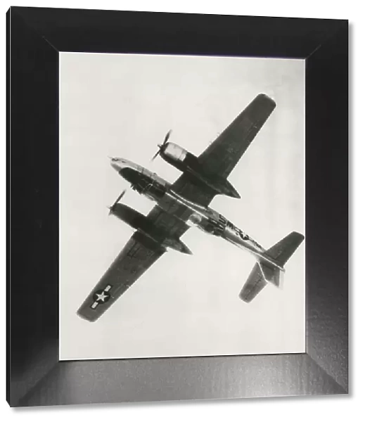 Douglas A26 Invader, bomber flying over Germany