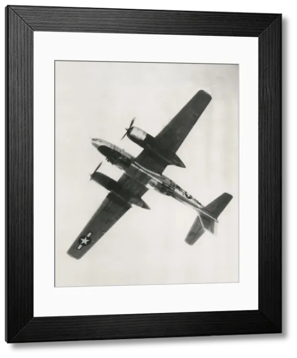 Framed Print : Douglas A26 Invader, bomber flying over Germany Framed Print : Douglas A26 Invader, bomber flying over Germany