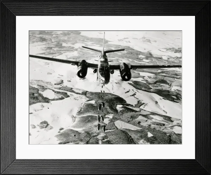 Framed Print : Douglas a-26 Invaders, railway track, Siegfried Line Framed Print : Douglas a-26 Invaders, railway track, Siegfried Line