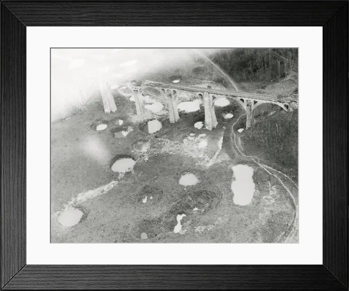 Framed Print : Bombed railway bridge, Netze, Germany Framed Print : Bombed railway bridge, Netze, Germany