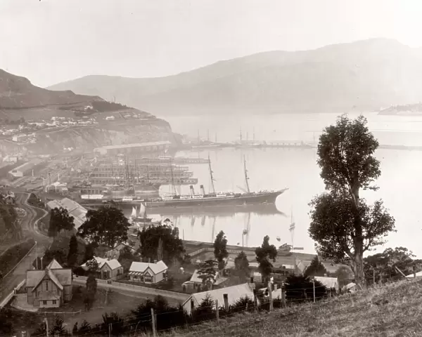 c. 1890s New Zealand - the harbour at Lyttelton
