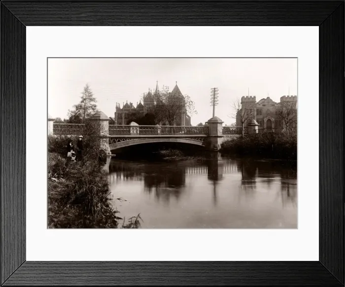 Framed Print : c. 1890s New Zealand Victoria Bridge Supreme Court, Christchurch Framed Print : c. 1890s New Zealand Victoria Bridge Supreme Court, Christchurch