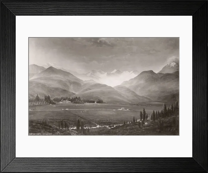 Framed Print : c. 1890s New Zealand - Swyncombe, Kaikoura Framed Print : c. 1890s New Zealand - Swyncombe, Kaikoura