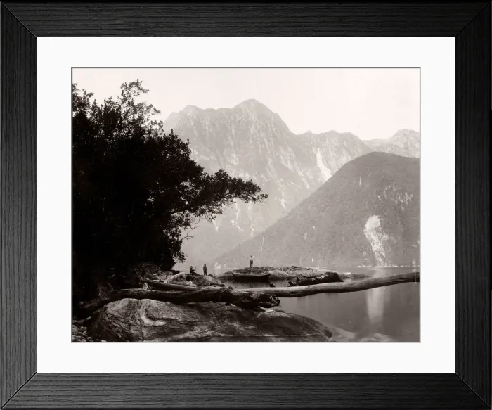 Framed Print : c. 1890s New Zealand - Harrison Cove, Milford Sound Framed Print : c. 1890s New Zealand - Harrison Cove, Milford Sound