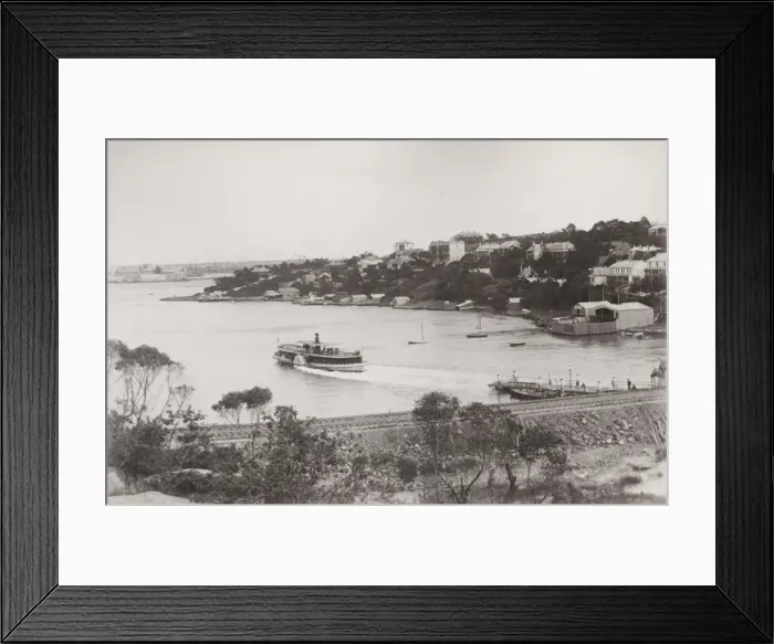 Framed Print : Australia - Sydney, Lavender Bay, paddle steamer Framed Print : Australia - Sydney, Lavender Bay, paddle steamer
