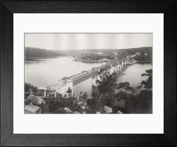 Framed Print : Australia - Sydney area, steel railway, railroad bridge Framed Print : Australia - Sydney area, steel railway, railroad bridge