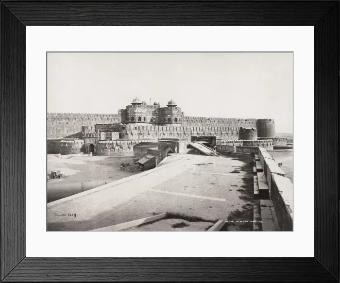 Framed Print : Agra, the Fort, Delhi Gate, Samuel Bourne photograph Framed Print : Agra, the Fort, Delhi Gate, Samuel Bourne photograph