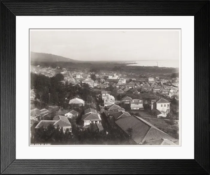 Framed Print : View of Kobe Japan and the sea Framed Print : View of Kobe Japan and the sea