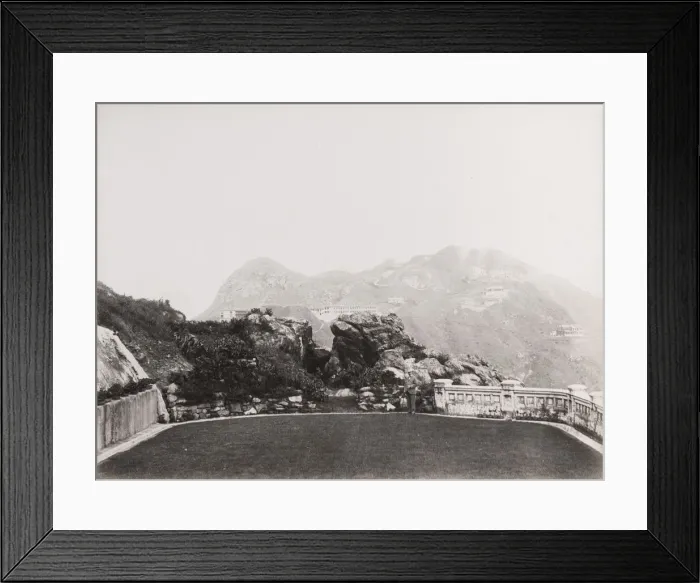 Framed Print : View in a garden on The Peak, Hong Kong Framed Print : View in a garden on The Peak, Hong Kong