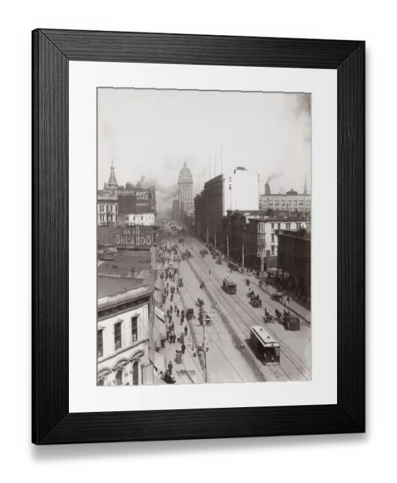 Framed Print : Busy street scene, San Francisco, California Framed Print : Busy street scene, San Francisco, California