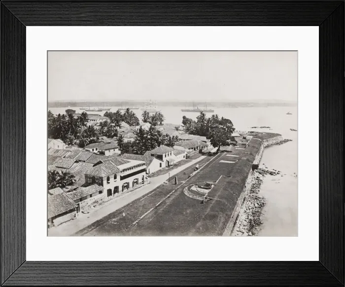 Framed Print : Wharf and harbour at Colombo, Ceylon, Sri Lanka Framed Print : Wharf and harbour at Colombo, Ceylon, Sri Lanka