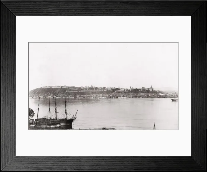 Framed Print : Quebec, city from Levis, ship in the foreground, Canada Framed Print : Quebec, city from Levis, ship in the foreground, Canada