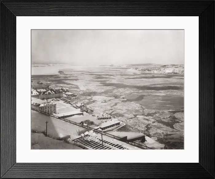 Framed Print : Quebec, Canada, St. Lawrence River in winter Framed Print : Quebec, Canada, St. Lawrence River in winter