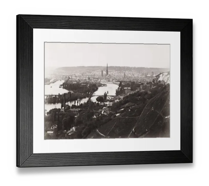 Framed Print : General view of the city of Rouen from Bonsecours, France Framed Print : General view of the city of Rouen from Bonsecours, France