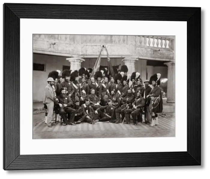 Framed Print : Scottish Regiment, British army, India, c. 1860 s Framed Print : Scottish Regiment, British army, India, c. 1860 s
