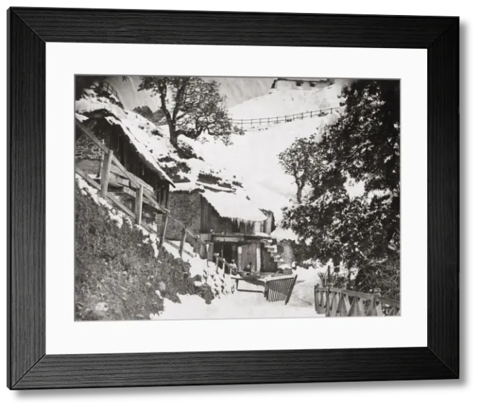 Framed Print : Snow scene, Mussoorie, northern India, c. 1860 s Framed Print : Snow scene, Mussoorie, northern India, c. 1860 s