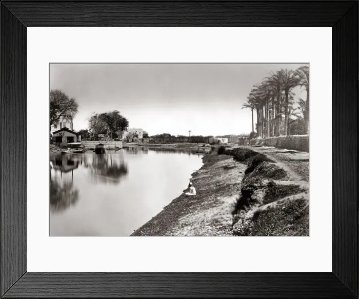 Framed Print : Canal in Alexandria, Egypt, c. 1880 s Framed Print : Canal in Alexandria, Egypt, c. 1880 s