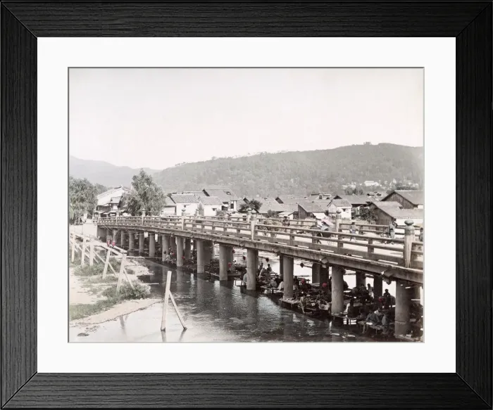 Framed Print : c. 1880s Japan - Sanjio bridge Kyoto Framed Print : c. 1880s Japan - Sanjio bridge Kyoto