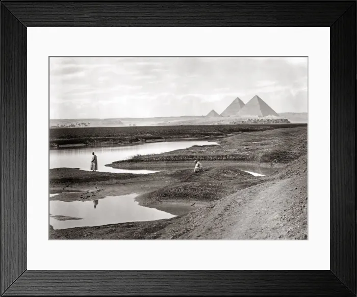 Framed Print : Pyraimids, Giza, Egypt, c. 1880 s Framed Print : Pyraimids, Giza, Egypt, c. 1880 s