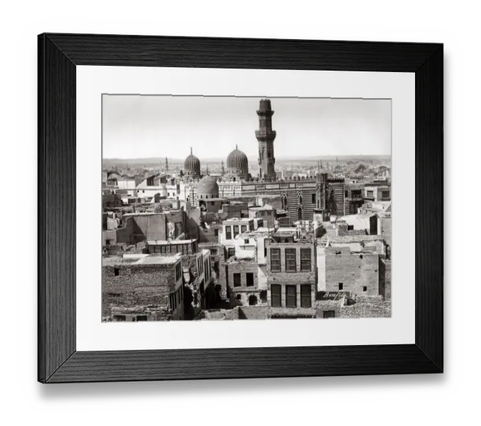 Framed Print : Rooftop view of Cairo, Egypt, c. 1880 s Framed Print : Rooftop view of Cairo, Egypt, c. 1880 s