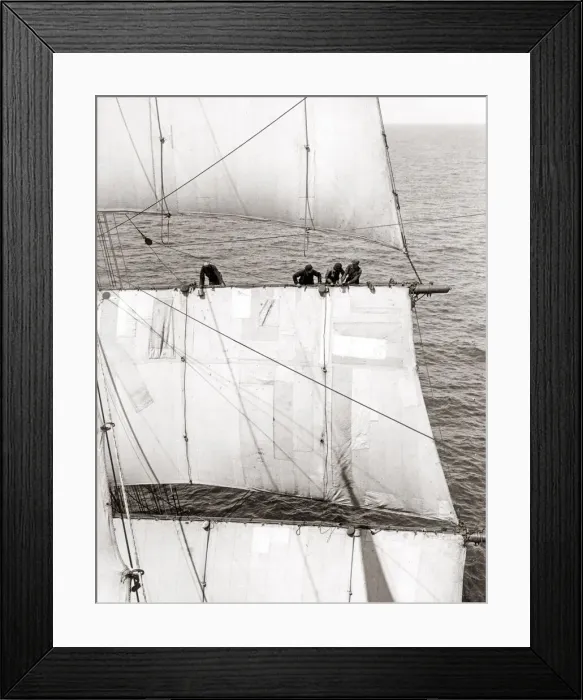 Framed Print : Sailors in the rigging, Finnish ship Herzogen Cecilie, 1933 Framed Print : Sailors in the rigging, Finnish ship Herzogen Cecilie, 1933