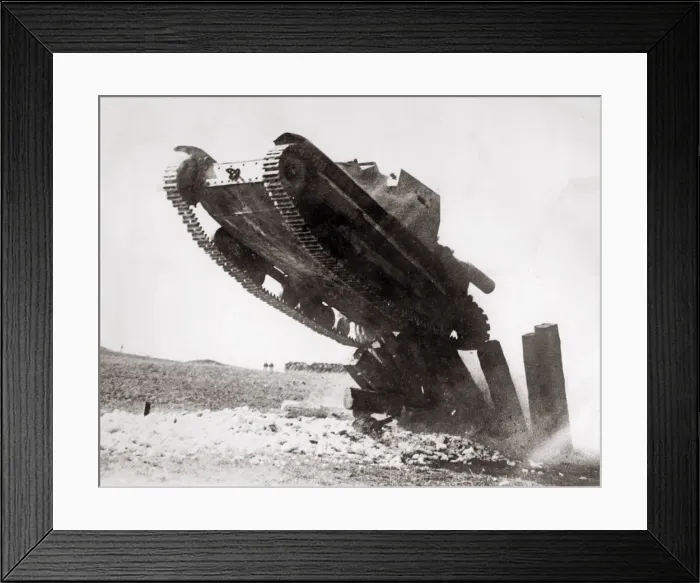 Framed Print : Austrian army tank on exercise, 1936 Framed Print : Austrian army tank on exercise, 1936