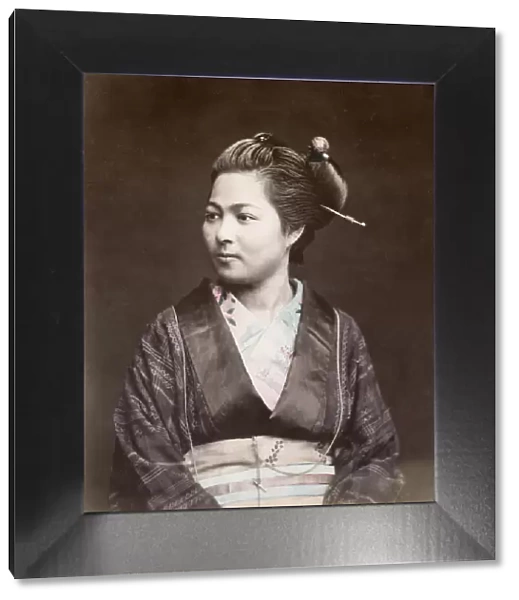 c. 1880s Japan - portrait of a woman