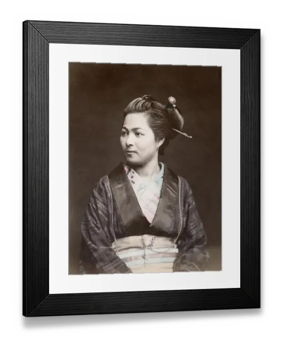 Framed Print : c. 1880s Japan - portrait of a woman Framed Print : c. 1880s Japan - portrait of a woman